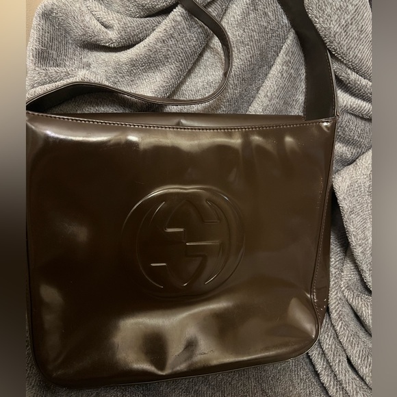 Gucci Handbags - Gucci Soho Patent Leather Shoulder Bag